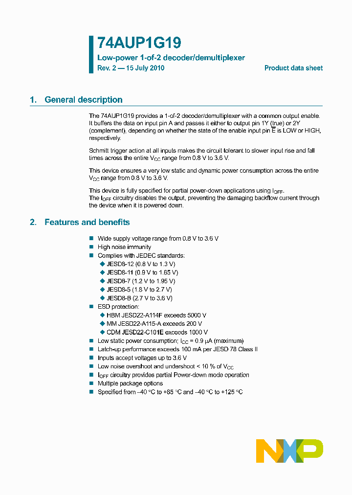 74AUP1G19GM_4879330.PDF Datasheet