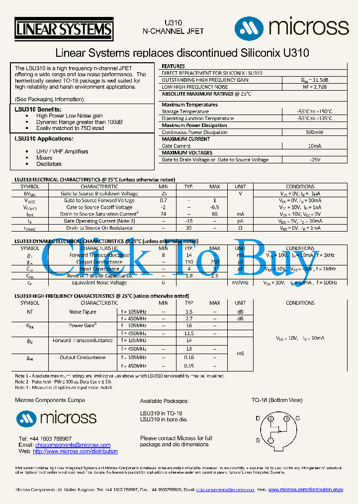 LSU310TO-18_4885784.PDF Datasheet