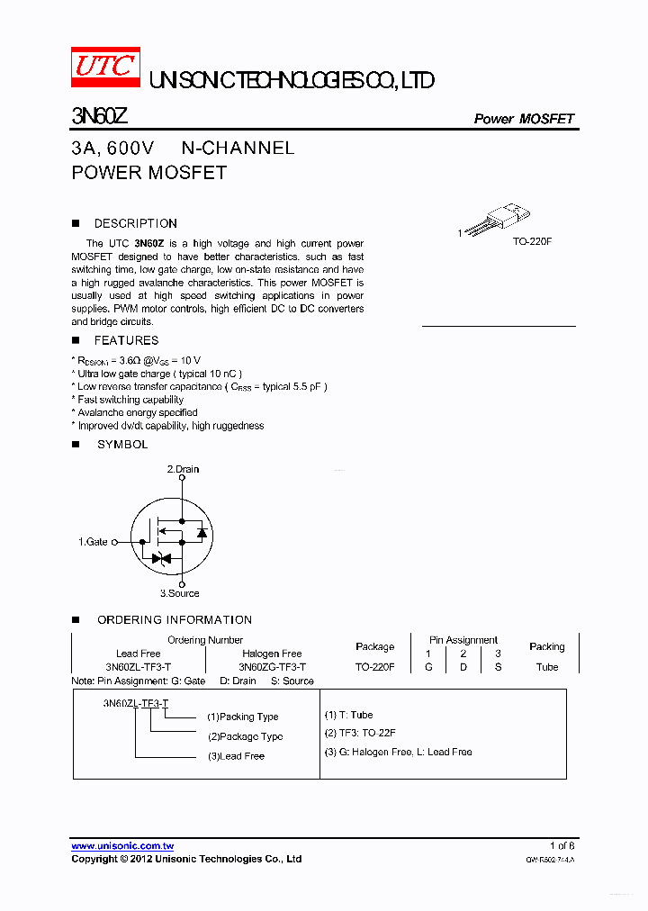 3N60Z_4887239.PDF Datasheet