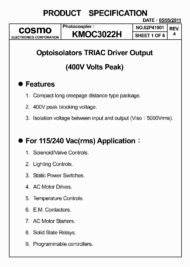 KMOC3022H_4922841.PDF Datasheet