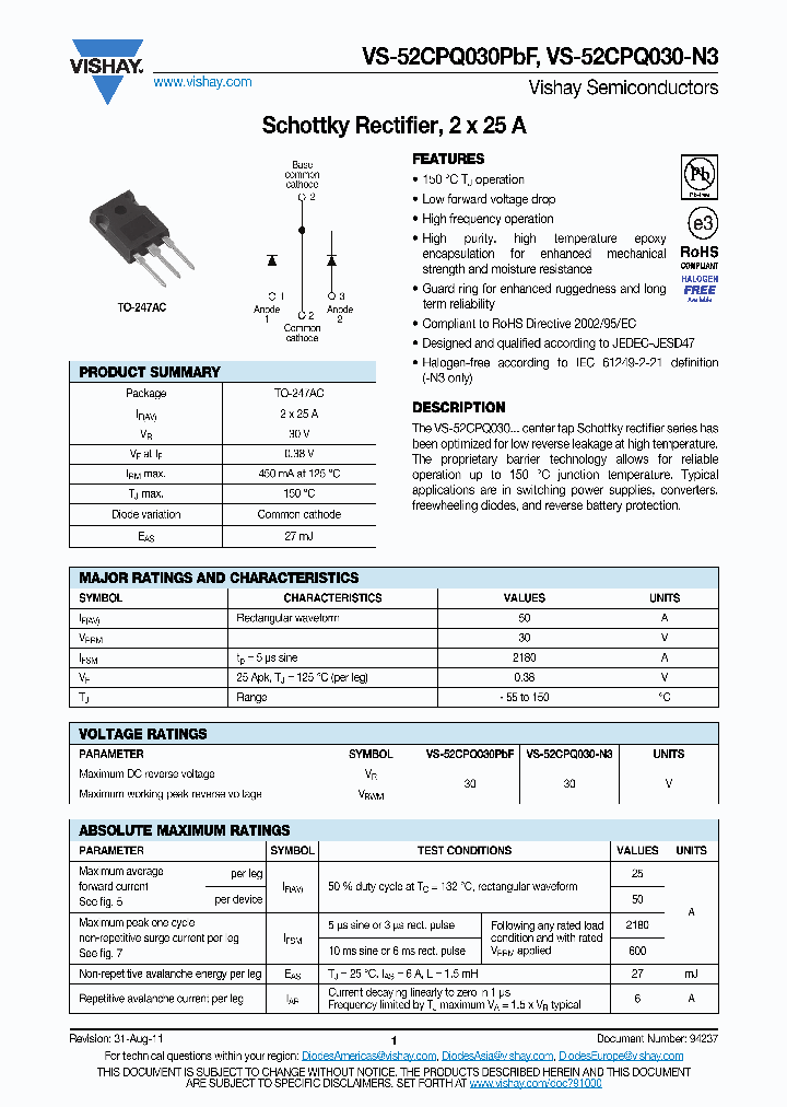 52CPQ030PBF12_4931424.PDF Datasheet