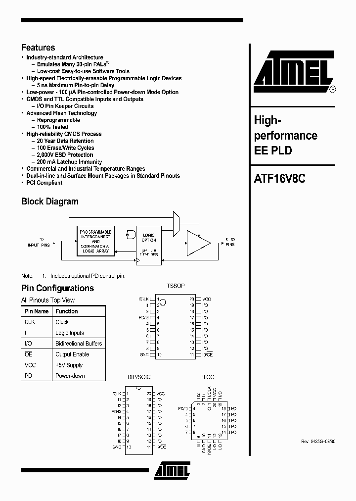 ATF16V8C_4941275.PDF Datasheet