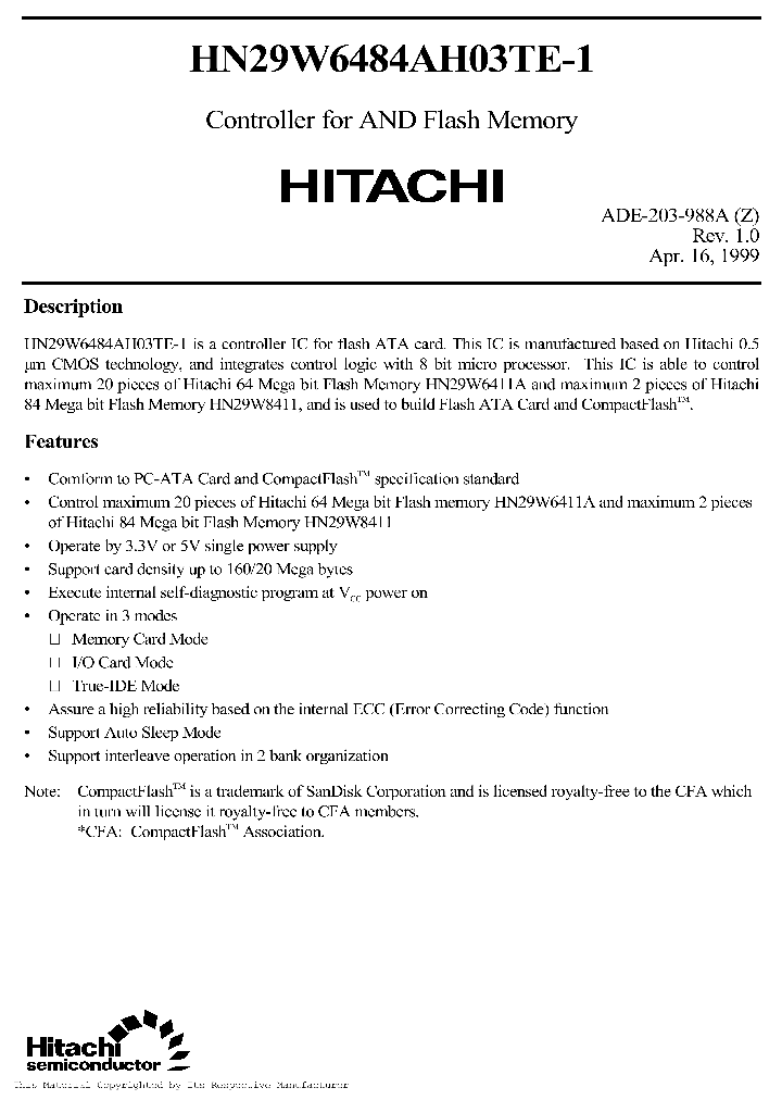 HN29W6484AH03TE-1_5001090.PDF Datasheet