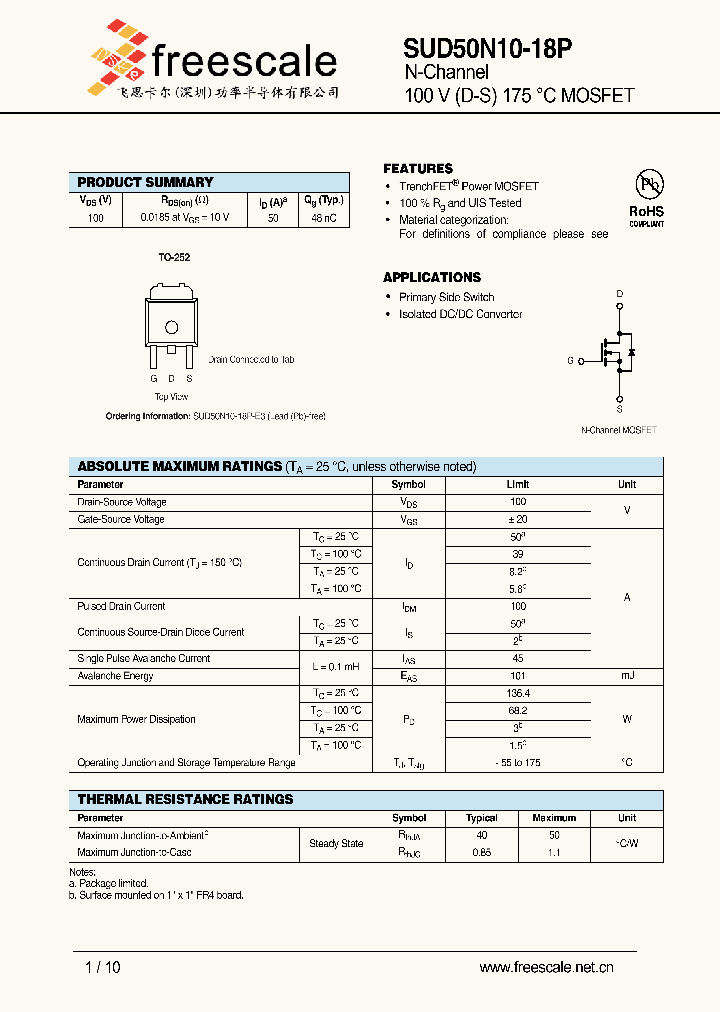 SUD50N10-18P_5012017.PDF Datasheet