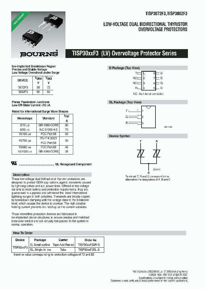 TISP3072F3SL_5010489.PDF Datasheet