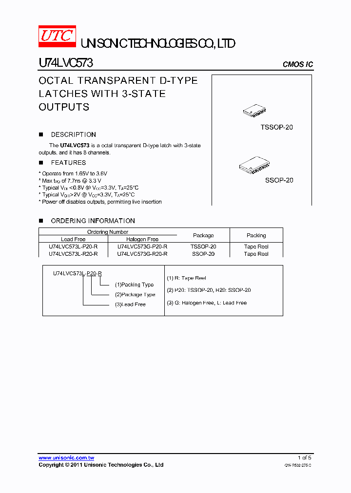 U74LVC573L-P20-R_5025191.PDF Datasheet