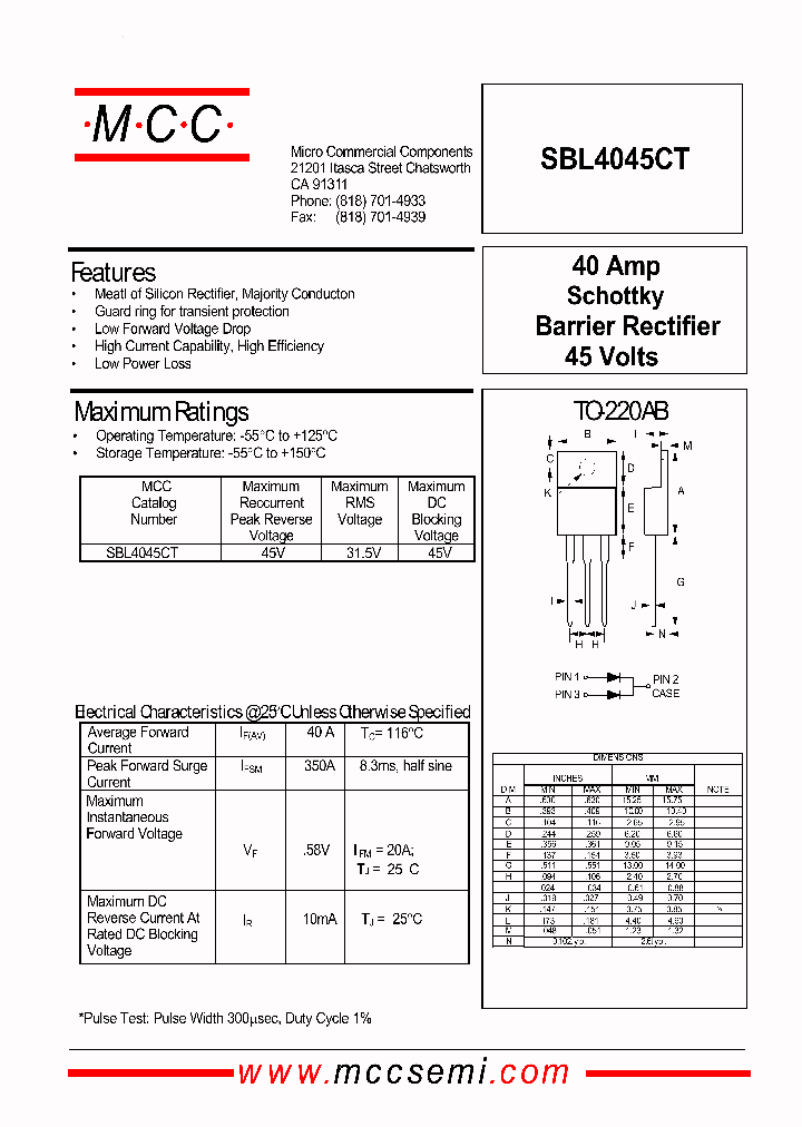SBL4045CT_5034620.PDF Datasheet