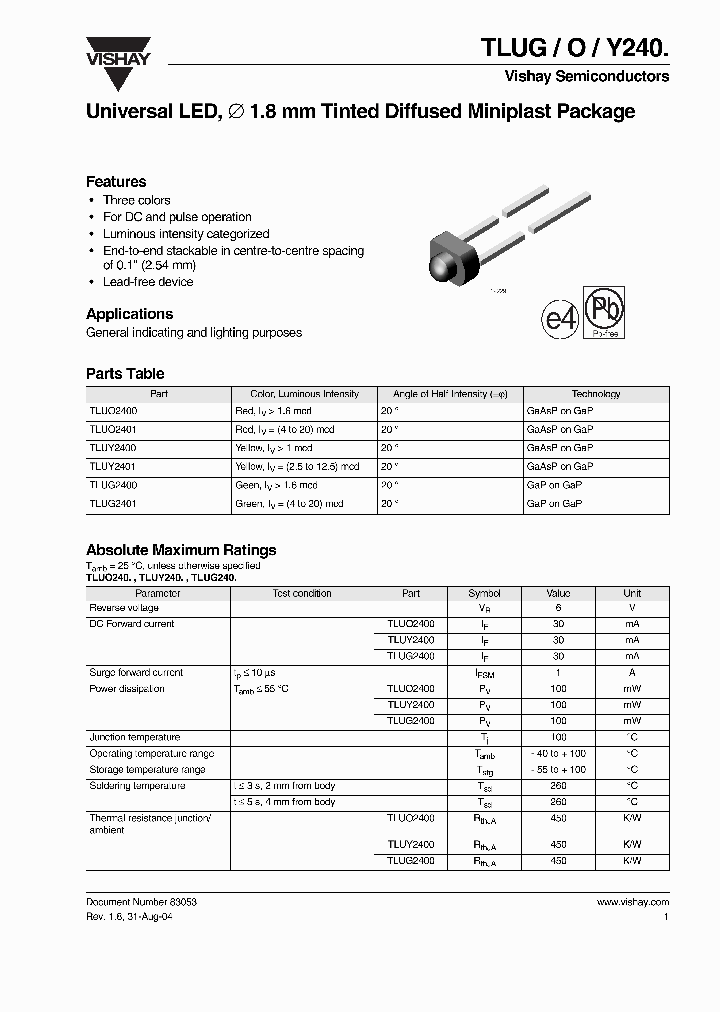 TLUY2400_5037360.PDF Datasheet