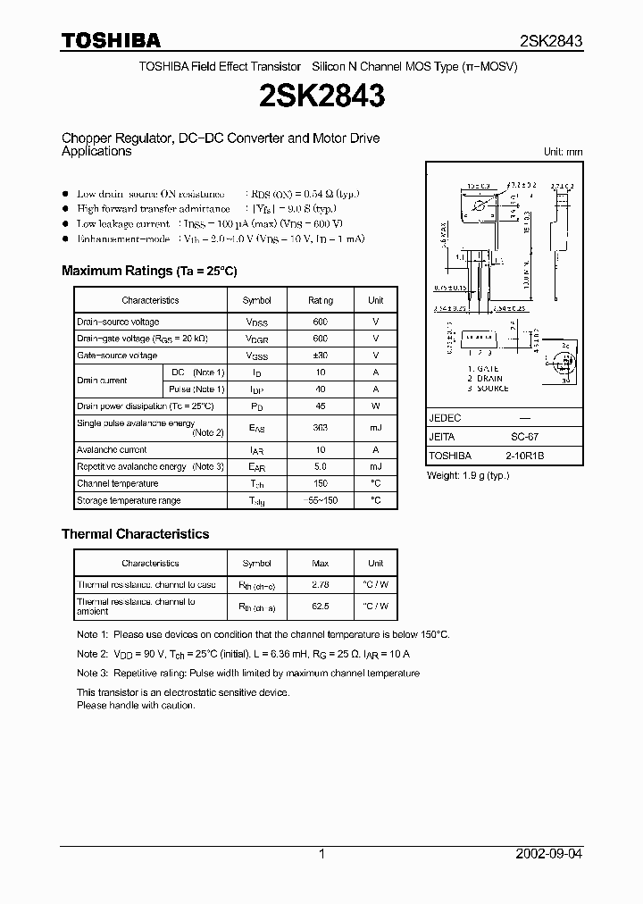 2SK2843_5068134.PDF Datasheet