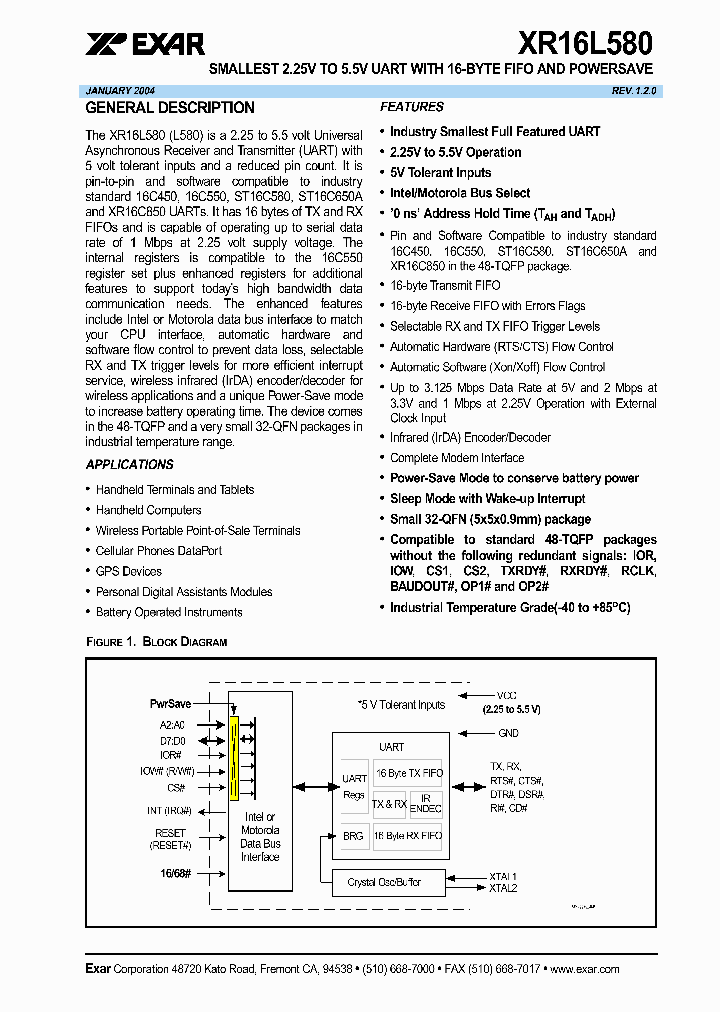 XR16L580_5163332.PDF Datasheet