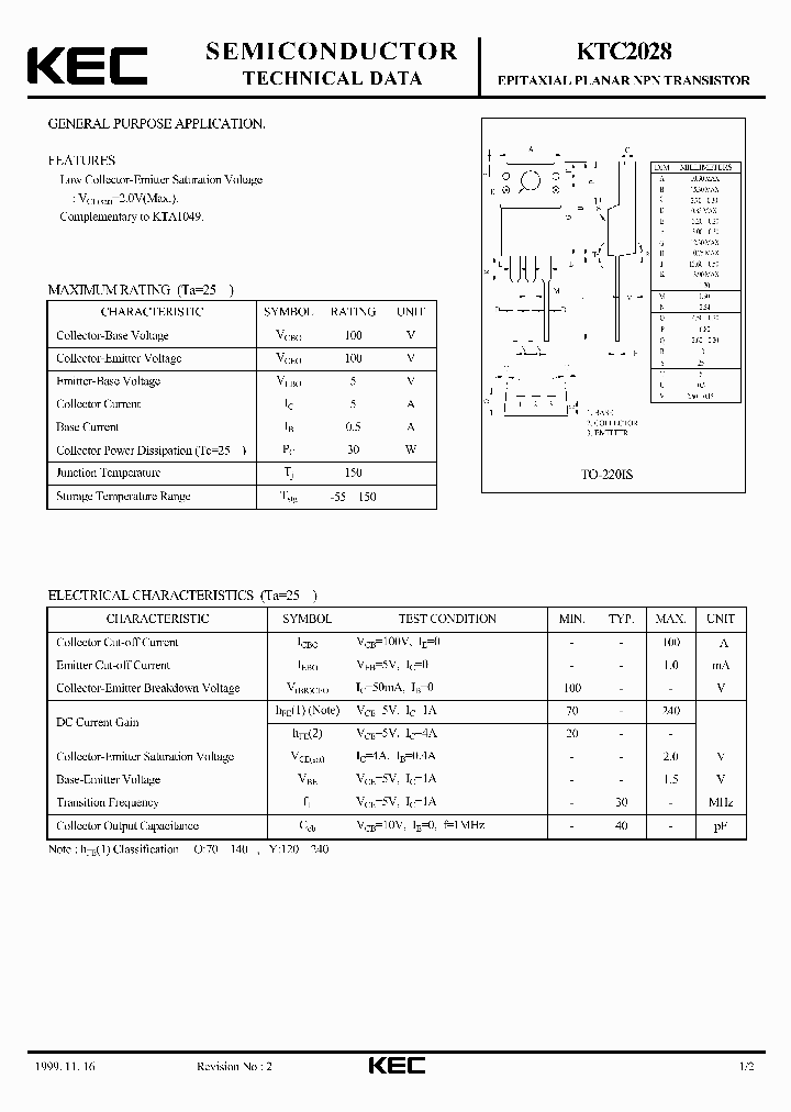 KTC2028_5166106.PDF Datasheet