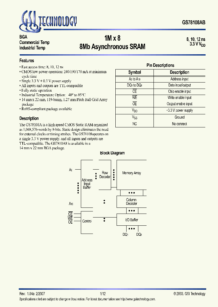 GS78108AB-10I_5192710.PDF Datasheet