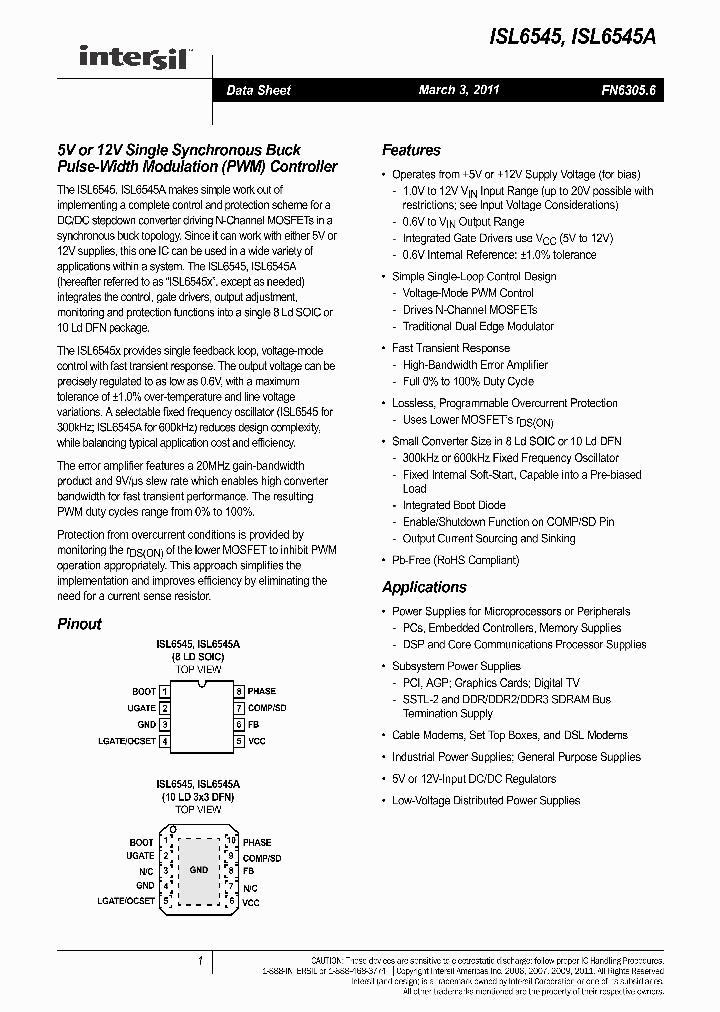 ISL6545ACBZ-T_5214008.PDF Datasheet