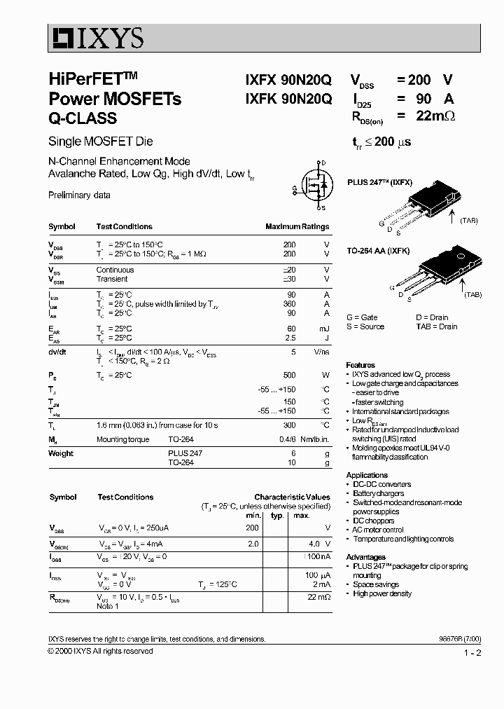 IXFX90N20Q_5228052.PDF Datasheet