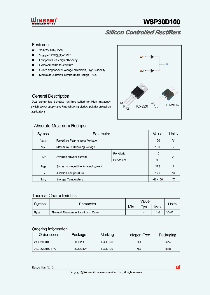 WSP30D100_5243212.PDF Datasheet