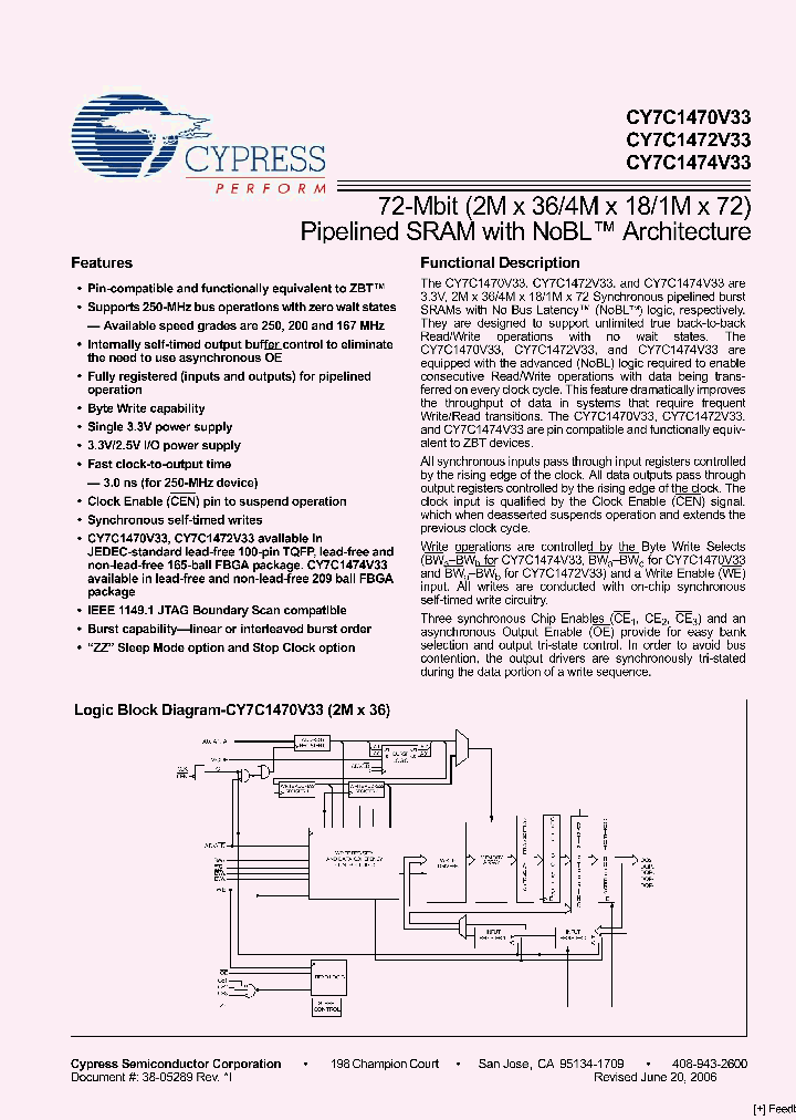 CY7C1474V33-250BGI_5245596.PDF Datasheet