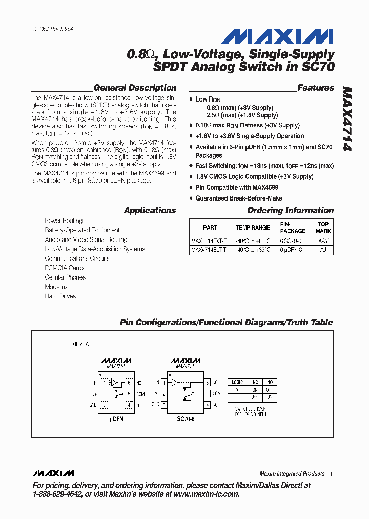 MAX4714EXTT_5248495.PDF Datasheet