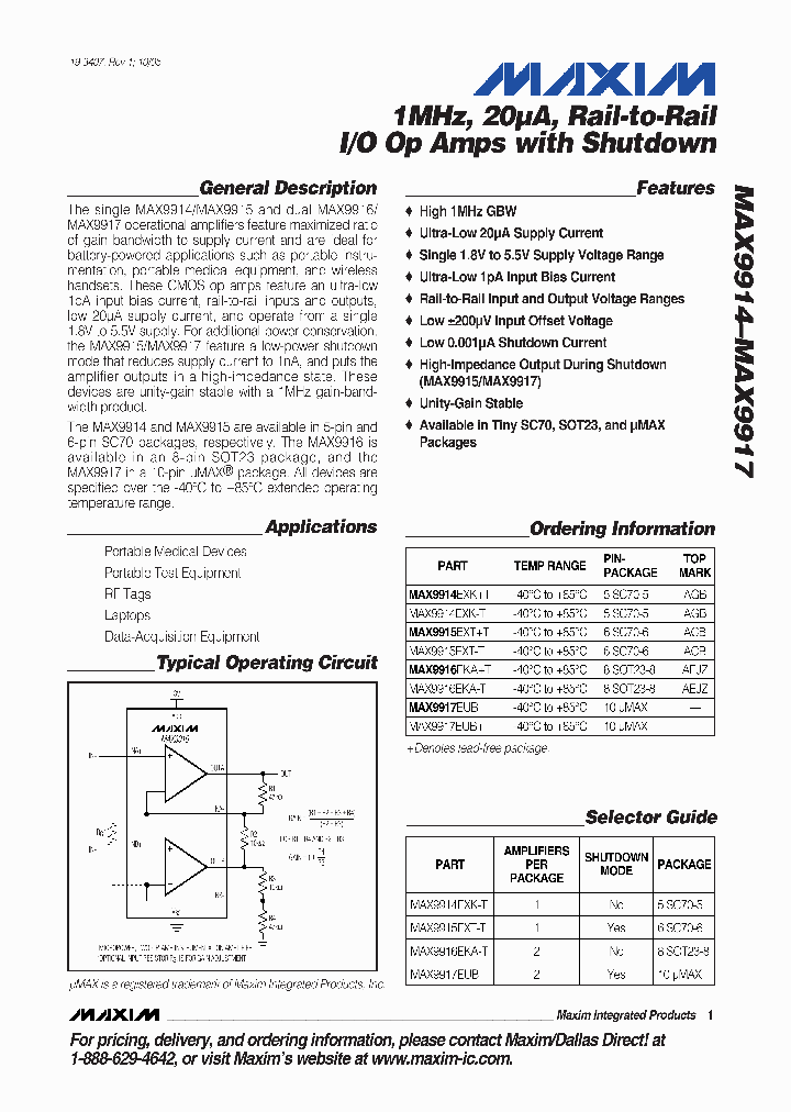 MAX9914EXK-T_5248497.PDF Datasheet