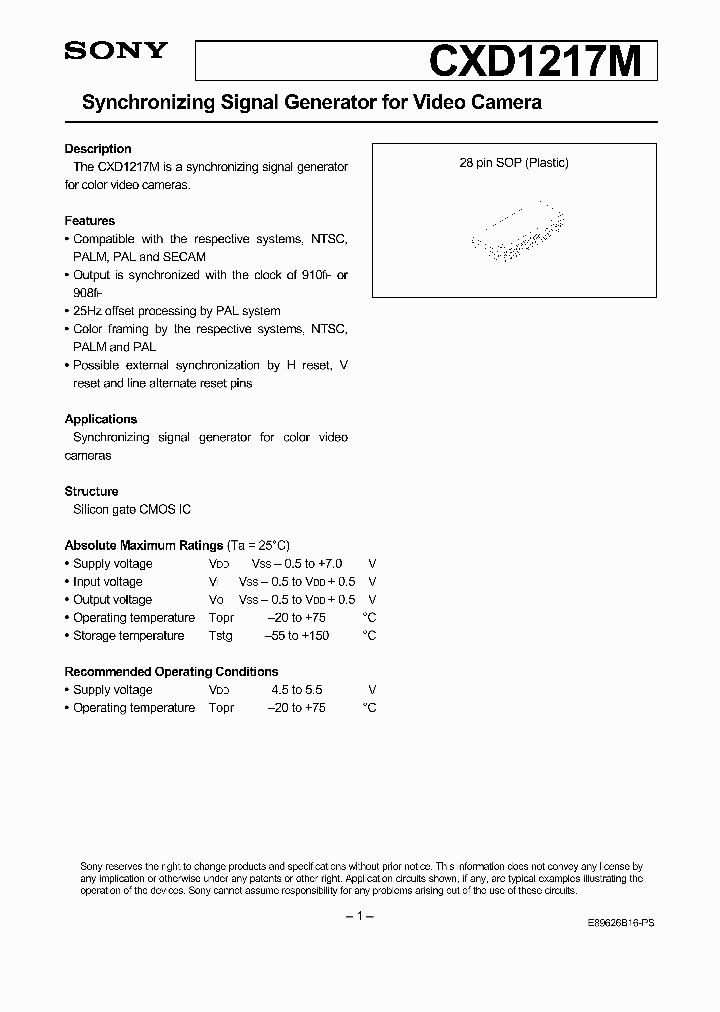 CXD1217M_5267447.PDF Datasheet