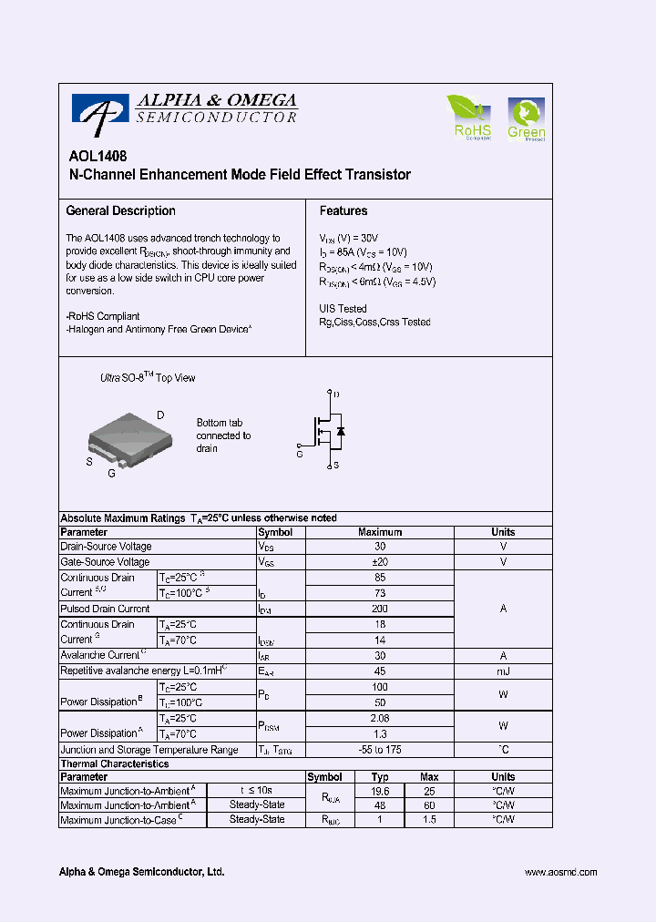 AOL140808_5300395.PDF Datasheet