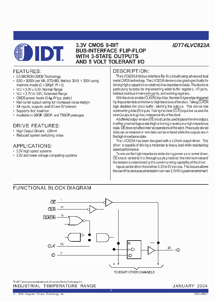 IDT74LVC823A_5335155.PDF Datasheet