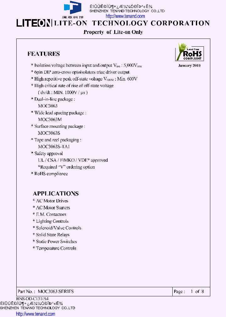 MOC3063S-TA1_5340289.PDF Datasheet