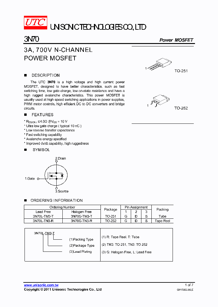 3N70G-TN3-R_5341501.PDF Datasheet