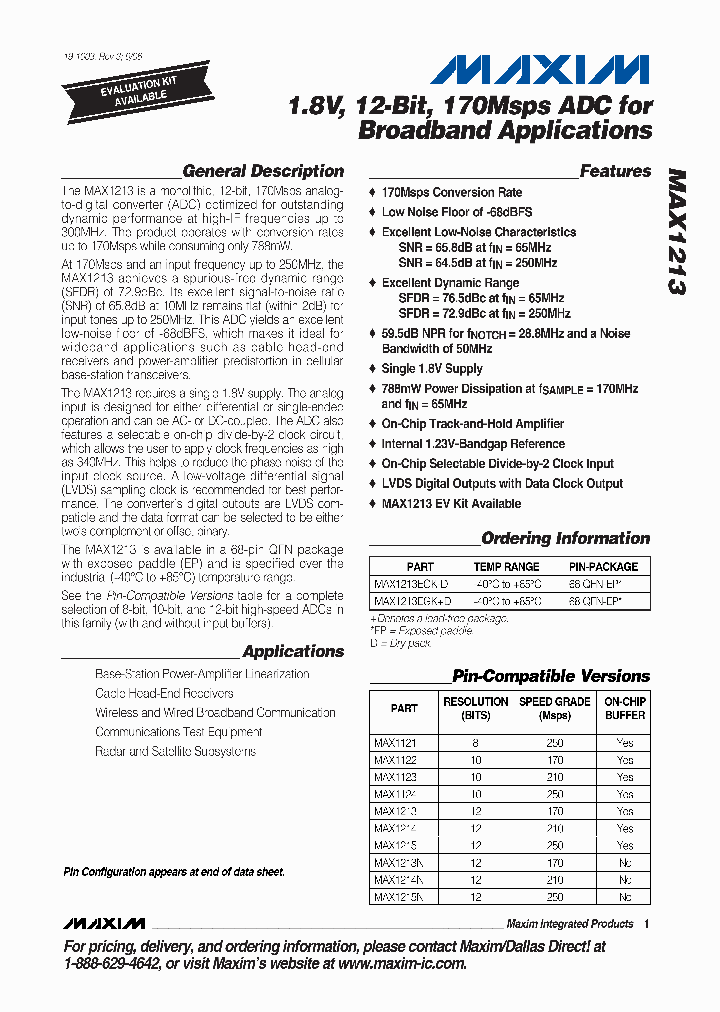 MAX1213EGKTD_5346540.PDF Datasheet