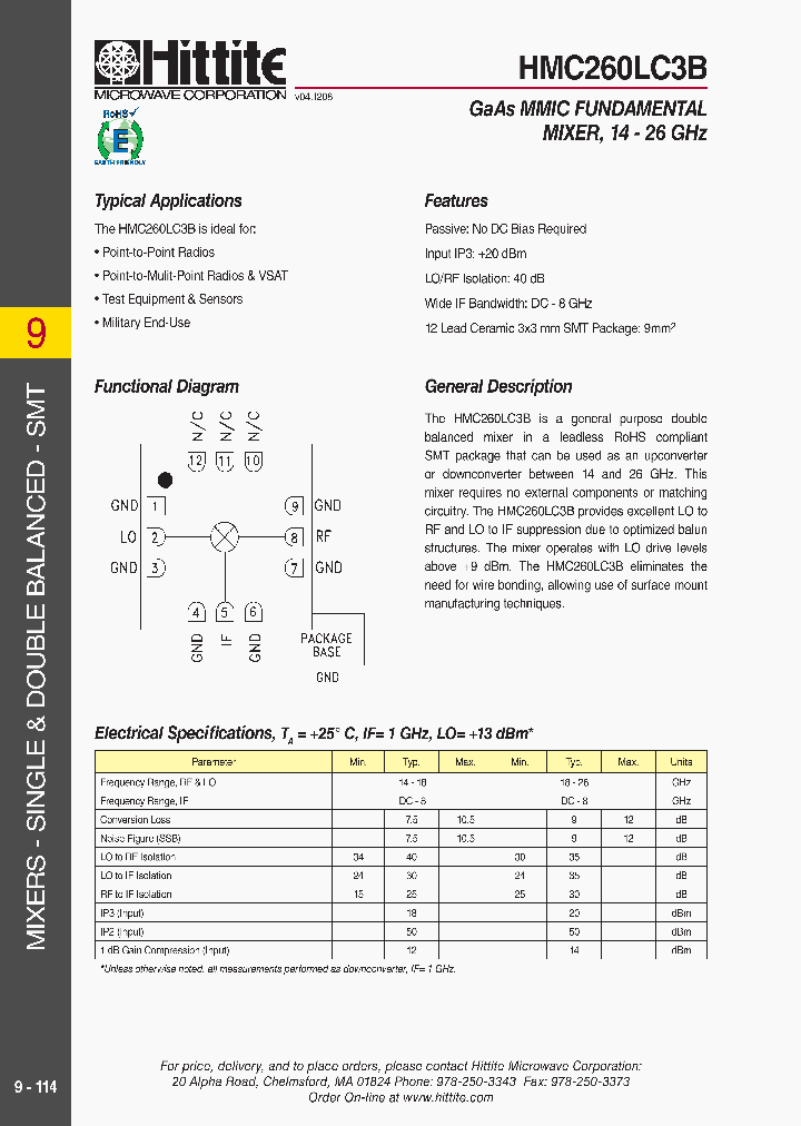 HMC260LC3B09_5348022.PDF Datasheet