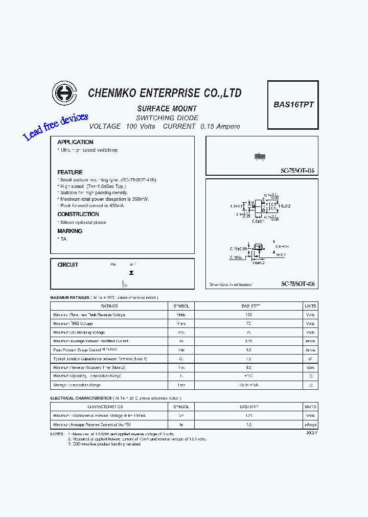 BAS16TPT_5351127.PDF Datasheet