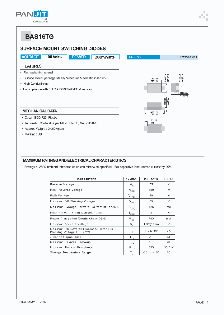 BAS16TG_5351129.PDF Datasheet