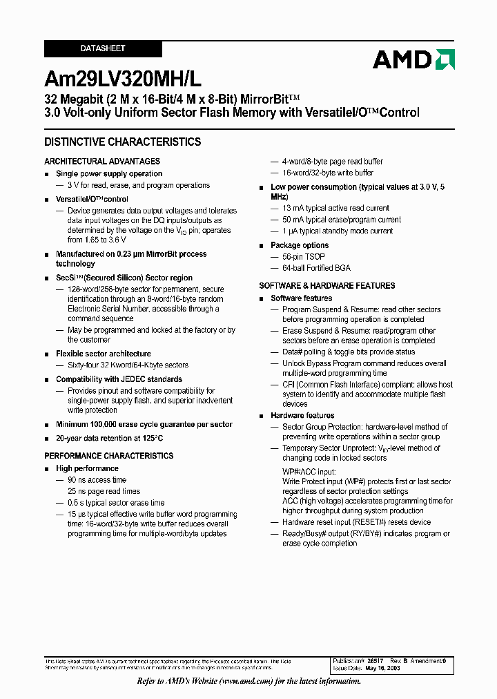 AM29LV320ML101RPCI_5359393.PDF Datasheet