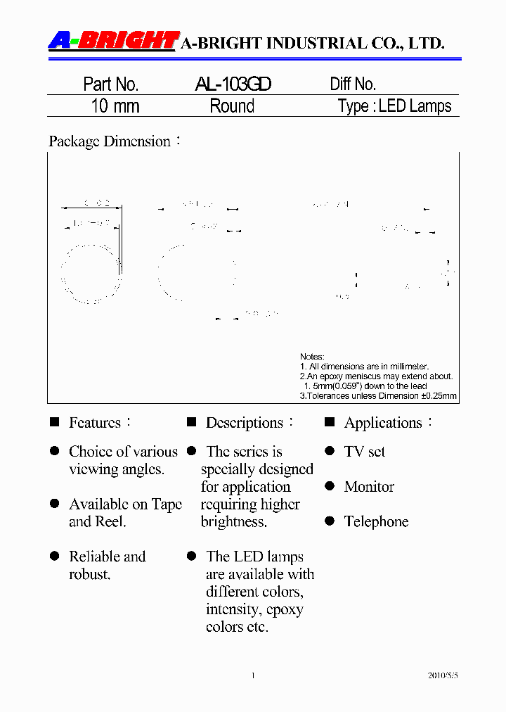 AL-103GD10_5369587.PDF Datasheet