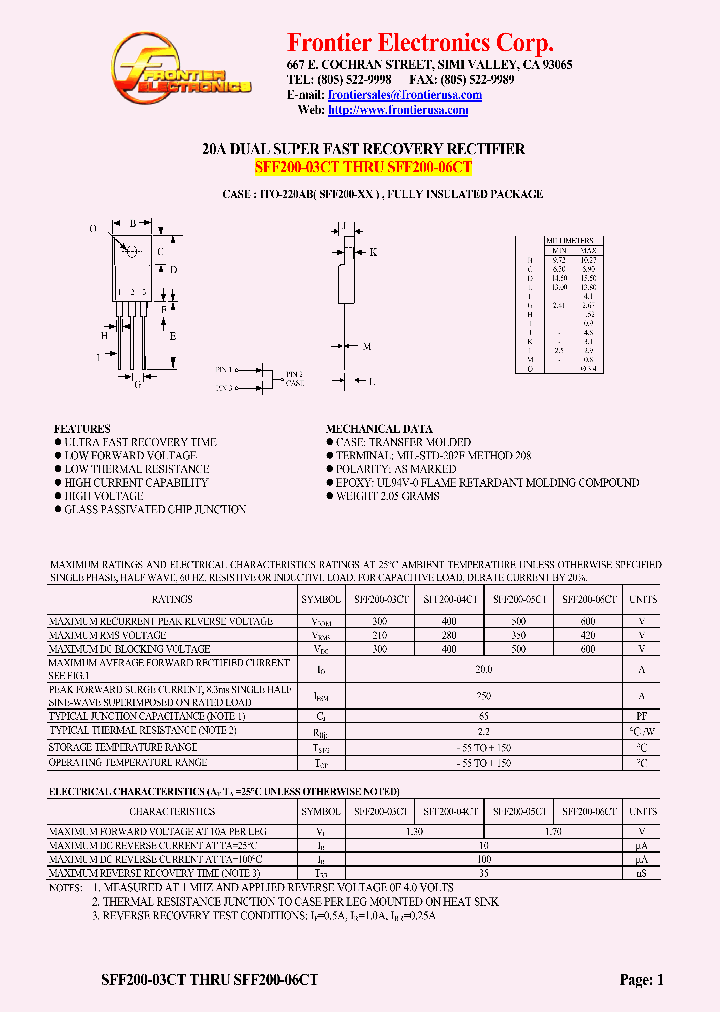 SFF200-03CT_5383211.PDF Datasheet