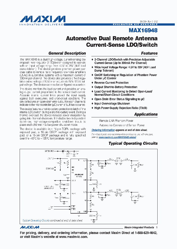 MAX16948AGEEV_5388821.PDF Datasheet