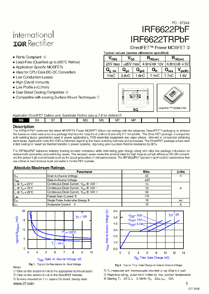 IRF6622PBF_5393817.PDF Datasheet