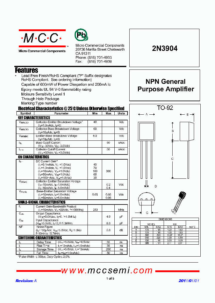 2N3904-AP_5398163.PDF Datasheet