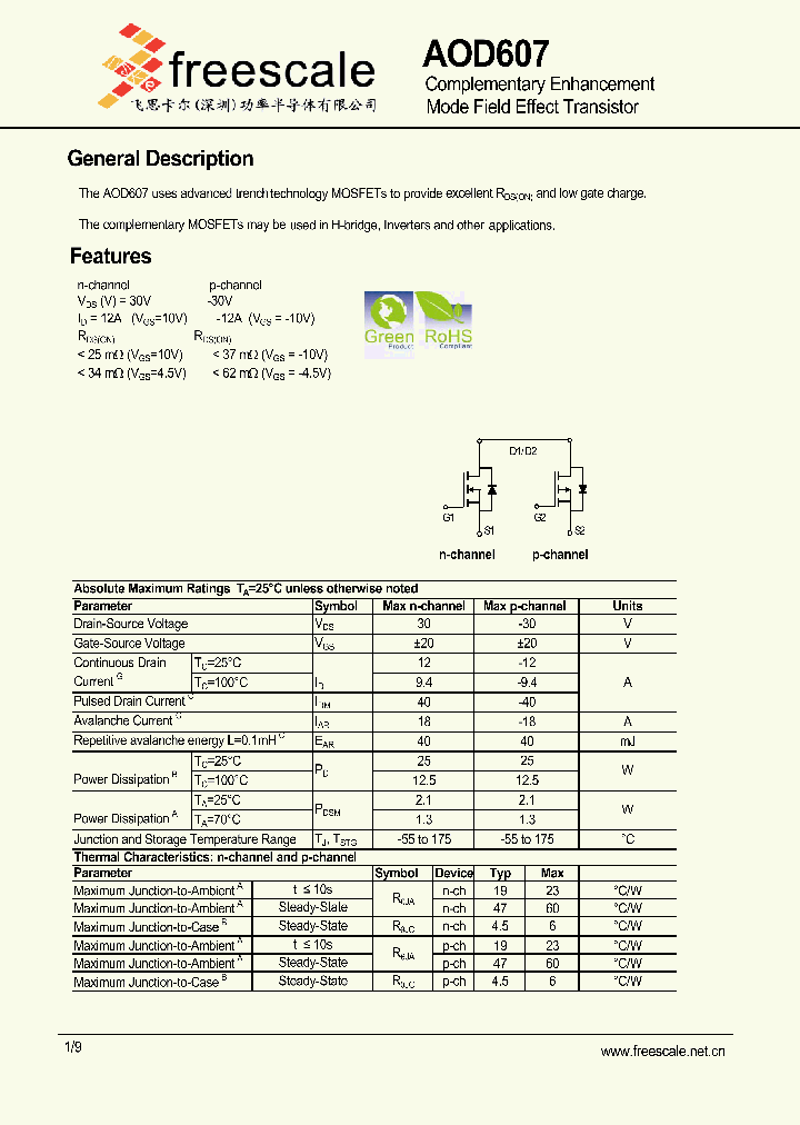 AOD607_5401514.PDF Datasheet