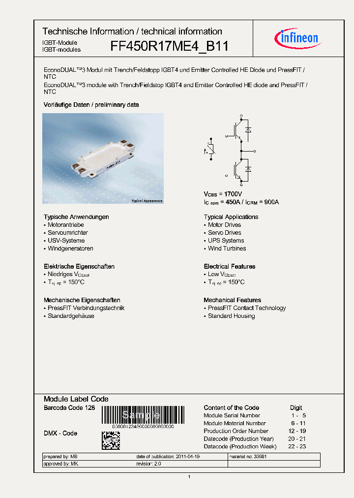 FF450R17ME4B11_5411082.PDF Datasheet