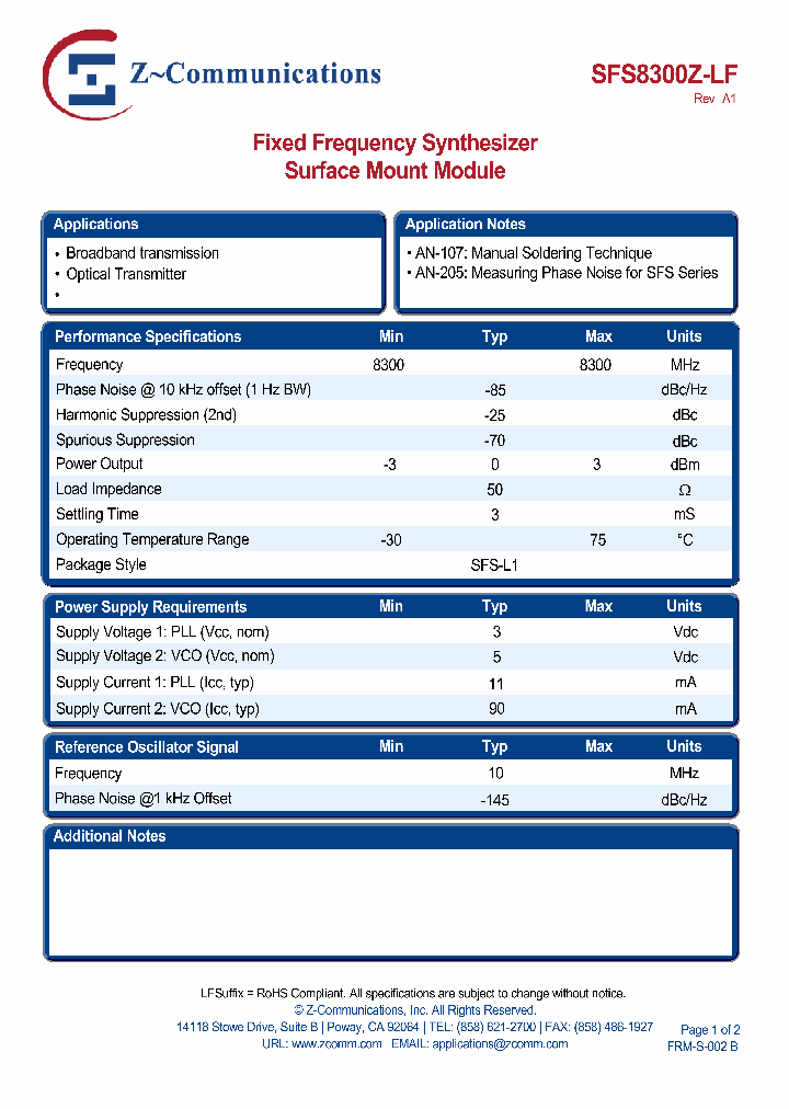 SFS8300Z-LF_5413224.PDF Datasheet