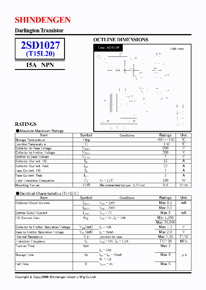 2SD1027_5438199.PDF Datasheet