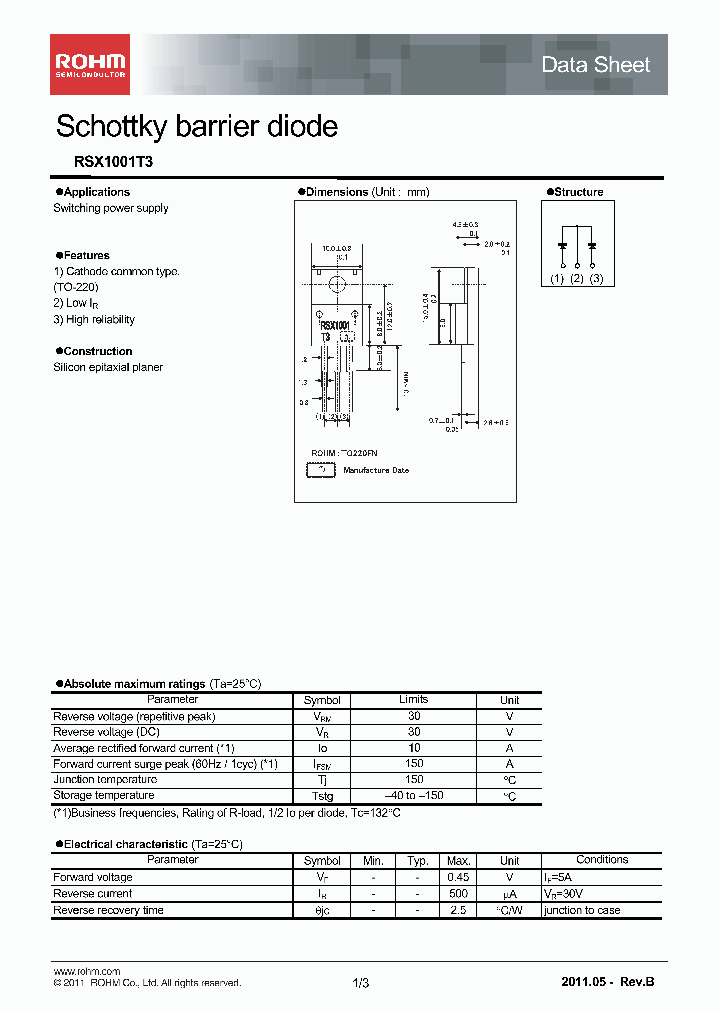 RSX1001T311_5464202.PDF Datasheet