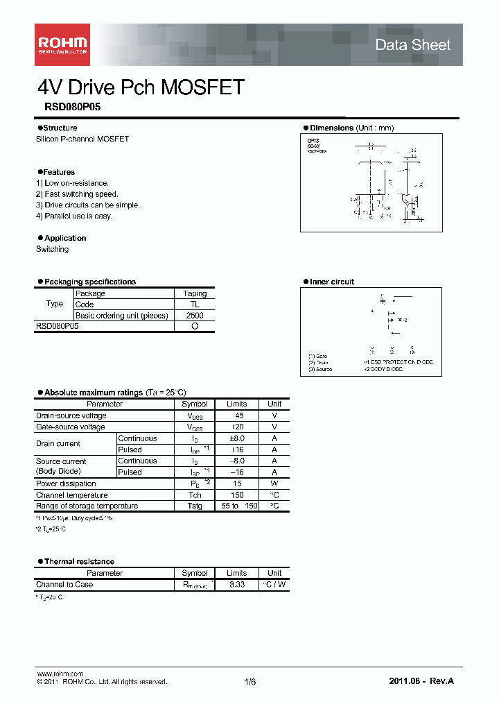 RSD080P05_5475107.PDF Datasheet