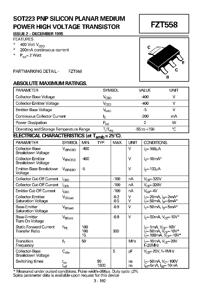 FZT558_5477899.PDF Datasheet