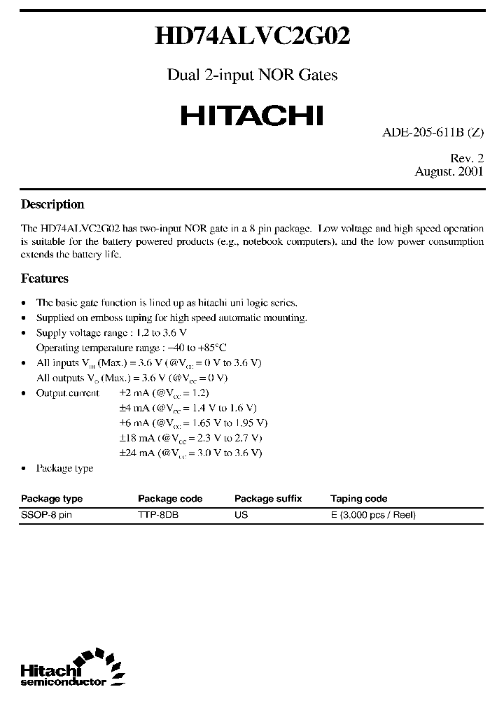 HD74ALVC2G02_5478888.PDF Datasheet