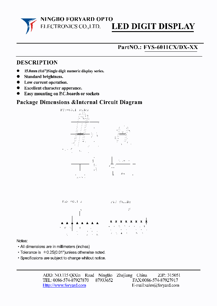 FYS-6011CX1_5513314.PDF Datasheet