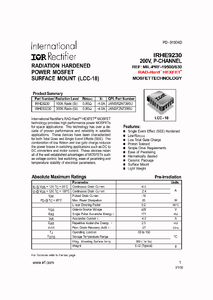 IRHE9230_5516309.PDF Datasheet