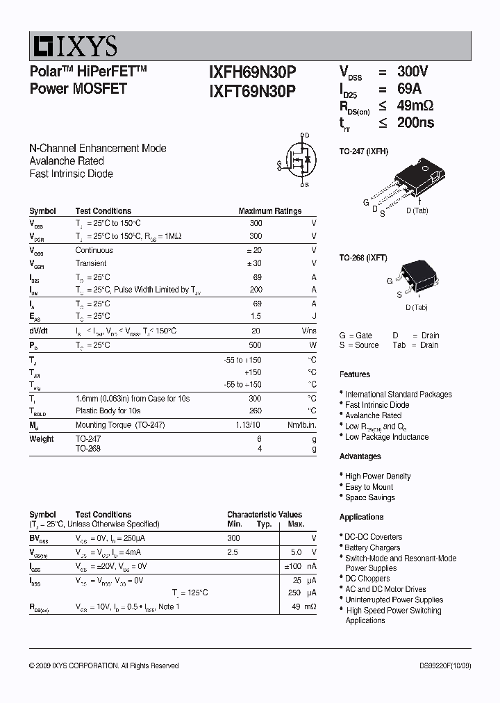 IXFH69N30P_5518708.PDF Datasheet