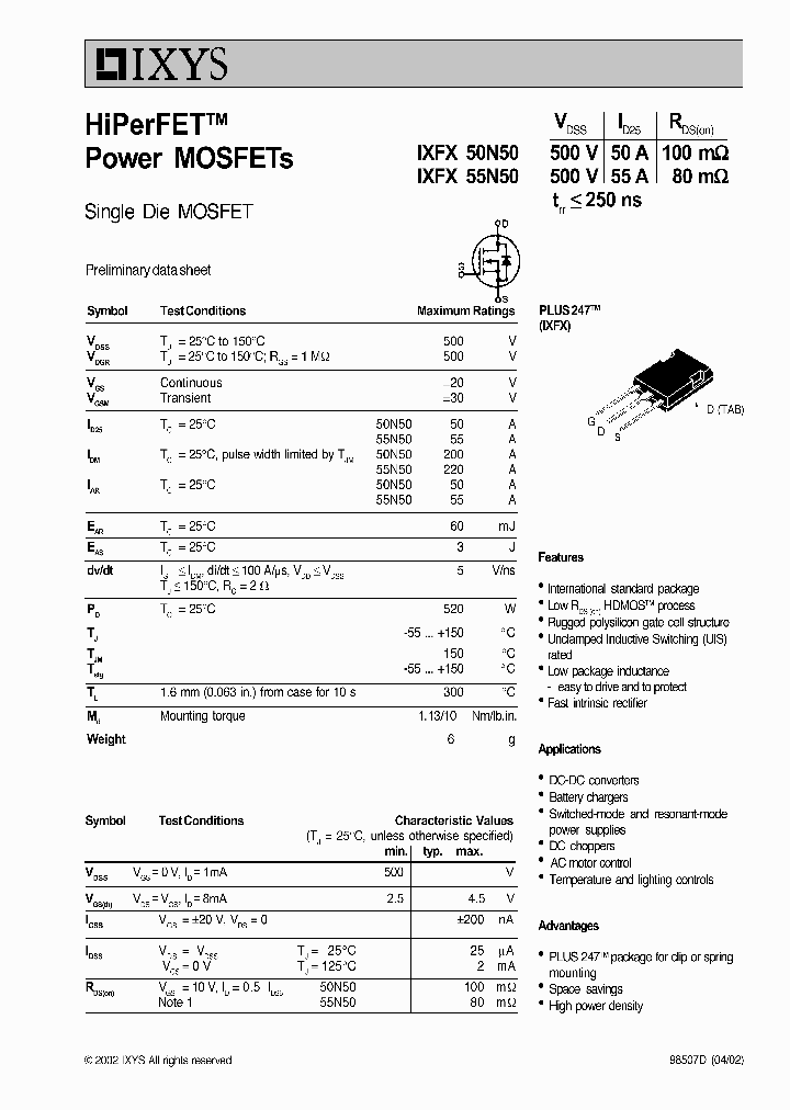 IXFX50N50_5519644.PDF Datasheet