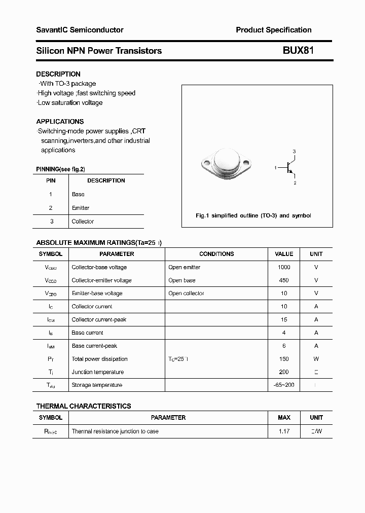 BUX81_5526190.PDF Datasheet